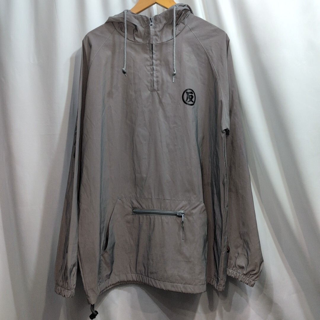 PUNK DRUNKERS パンクドランカーズ 反リフレクターアノラックパーカ L メンズ バッカブル プルオーバー グレー くっきーの画像2