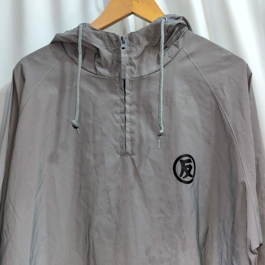 PUNK DRUNKERS パンクドランカーズ 反リフレクターアノラックパーカ L メンズ バッカブル プルオーバー グレー くっきーの画像3