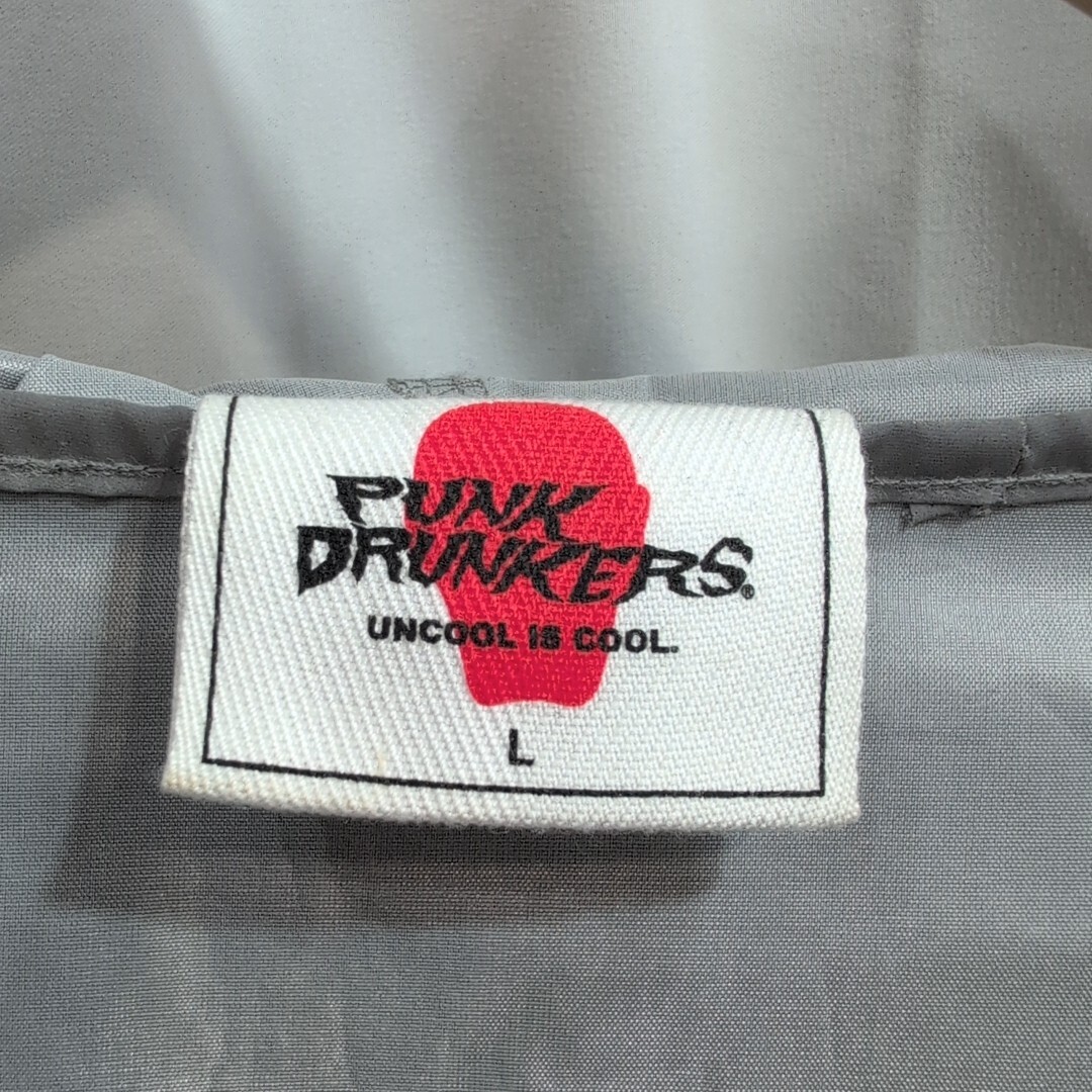 PUNK DRUNKERS パンクドランカーズ 反リフレクターアノラックパーカ L メンズ バッカブル プルオーバー グレー くっきーの画像9