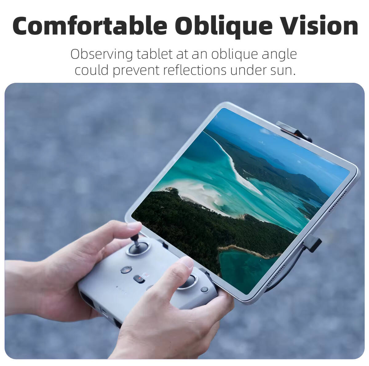 【訳あり】プラスチック製一体型 DJI RC-N(RC-N3/RC-N2/RC-N1)送信機用 タブレットホルダー Sunnylife ※ストラップ・USBケーブルなし_画像3