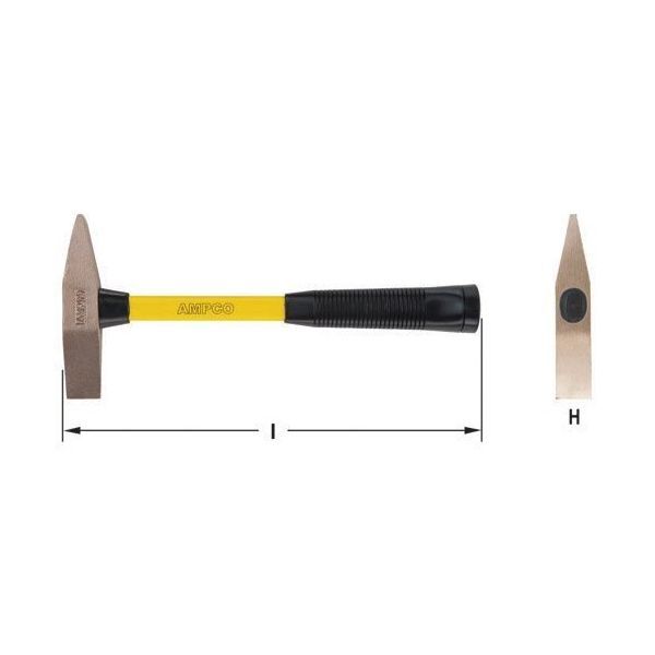 Ampco [ノンスパーク] スケーリングハンマー 455g/27x355mm エスコ EA642KM-1 未使用 自宅保管品 ゆうパック 着払い発送_画像2