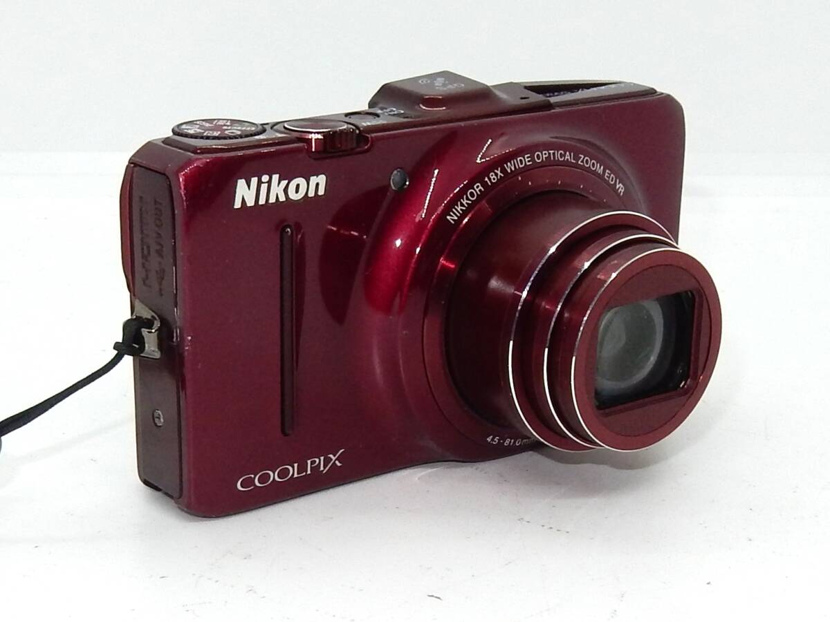 ★美品★ Nikon ニコン COOLPIX S9300 レッド コンパクトデジタルカメラ 元箱付属 #N836382-7_画像4
