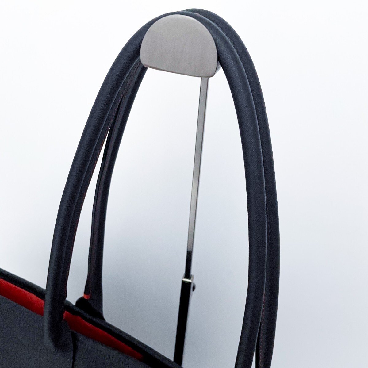 1円■超美品■超希少デザイン■Paul Smith ポールスミス オールレザー トートバッグ ビジネス 大容量 A4 メンズ レディース ブラック系