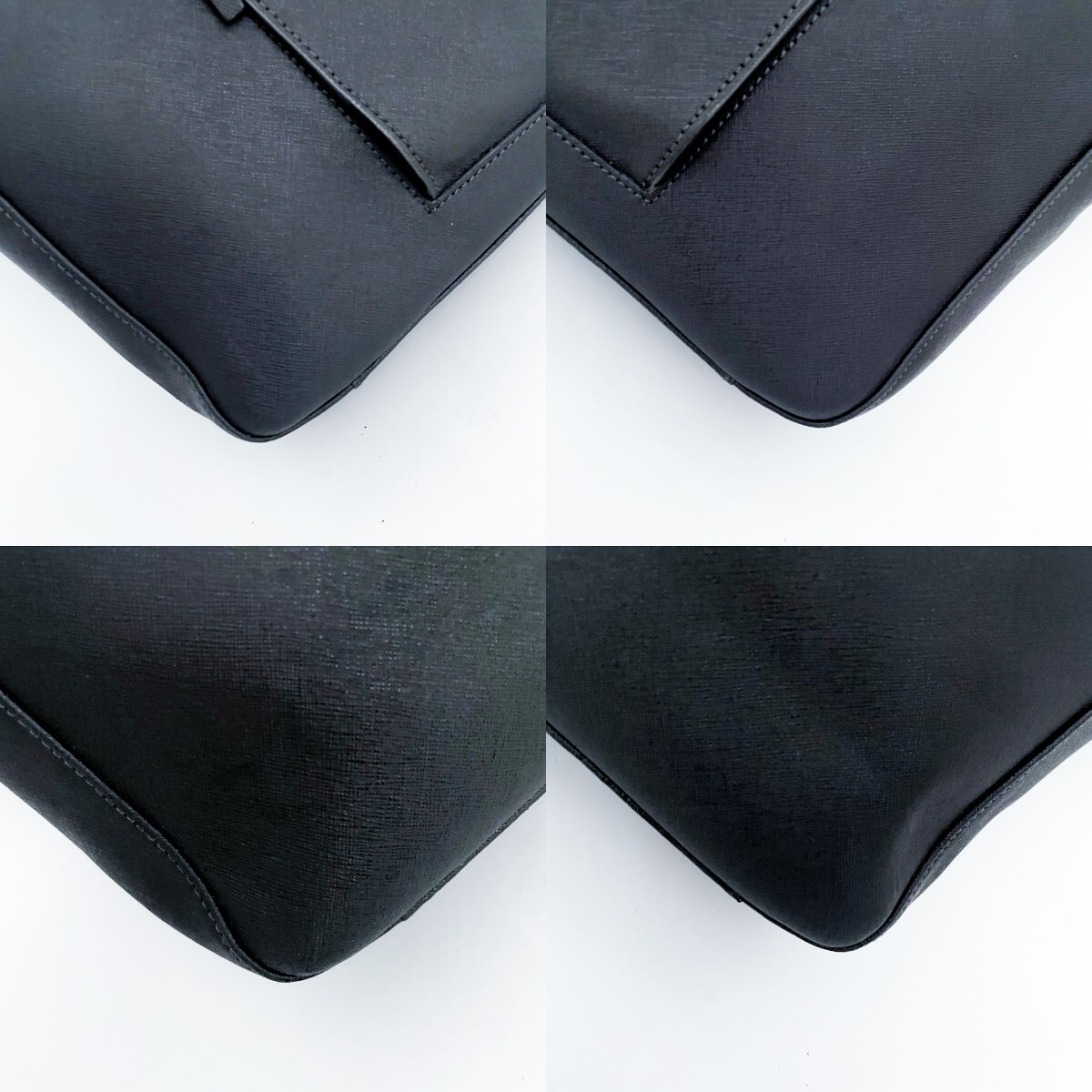 1円■超美品■超希少デザイン■Paul Smith ポールスミス オールレザー トートバッグ ビジネス 大容量 A4 メンズ レディース ブラック系