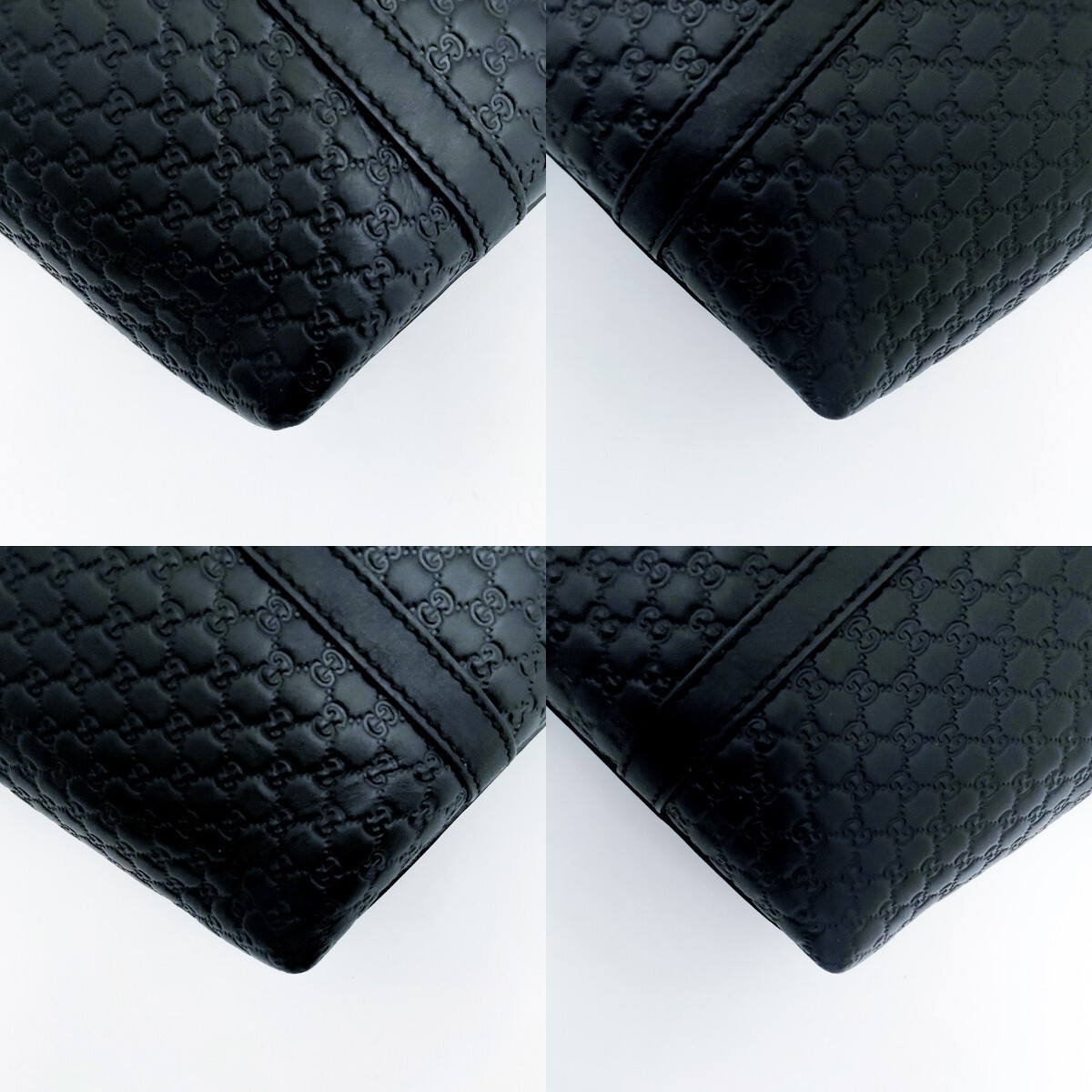 1円■新品同様■幻の逸品■最上級(jí)ライン■GUCCI グッチ 2way マイクロシマ 型押し トートバッグ ビジネス A4 メンズ レディース レザー 黒