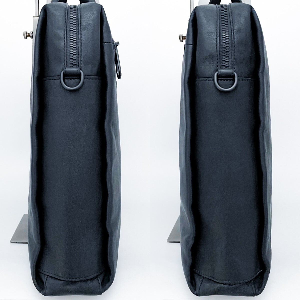 1円■超希少デザイン■BOTTEGA VENETA ボッテガ 2way バイカラー イントレ トートバッグ ビジネス ブリーフケース A4 メンズ レザー グレー