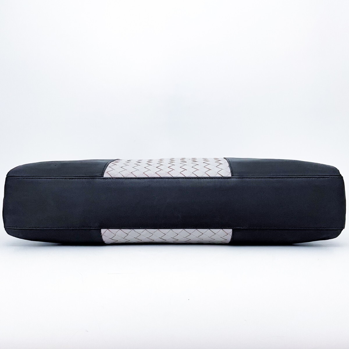 1円■超希少デザイン■BOTTEGA VENETA ボッテガ 2way バイカラー イントレ トートバッグ ビジネス ブリーフケース A4 メンズ レザー グレー