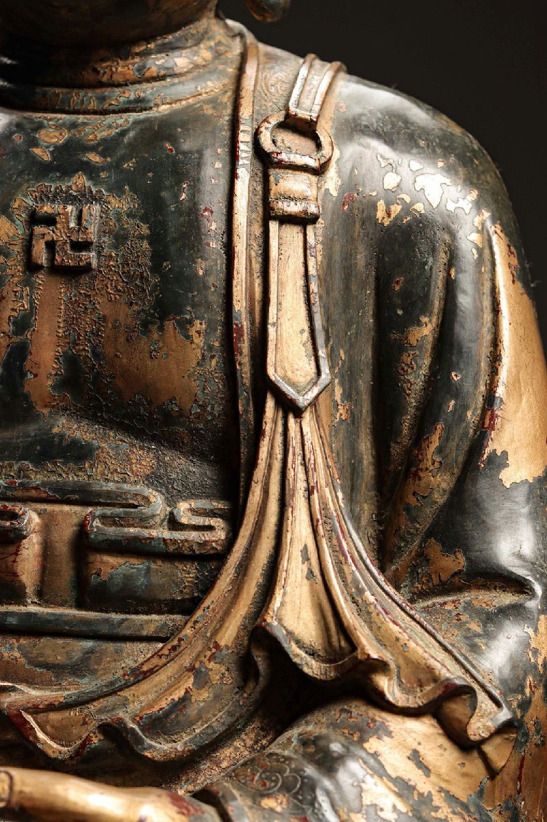 #. сердце * времена старый магазин #K3033 Kiyoshi времена .... медь краска золотой умение скульптура * буддизм старый изобразительное искусство * изображение Будды * маленький . умение * негодный храм старый магазин * негодный храм покупка лот