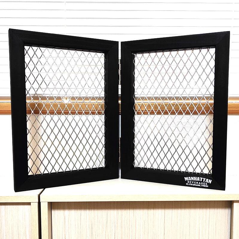 ディスプレイボード 金網 インテリア おしゃれ リビング 玄関 ウッドフレーム マンハッタン かわいい ブラック 木製 工具掛け_画像2