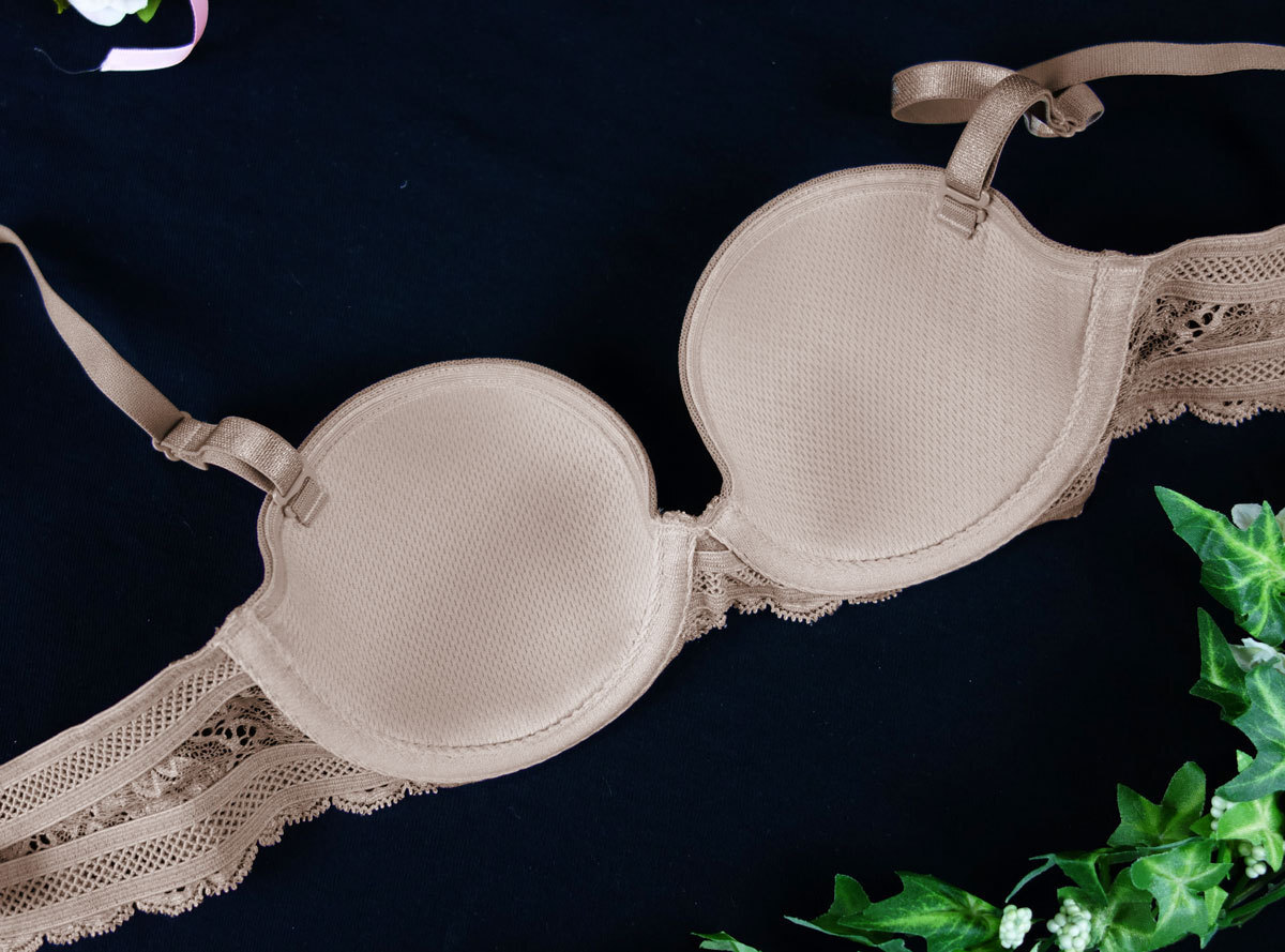 (ポスト投函 送料無料) セシール A70サイズ シームレスカップブラ(ソフトワイヤー入)BC307-A70スキンベージュ_画像5