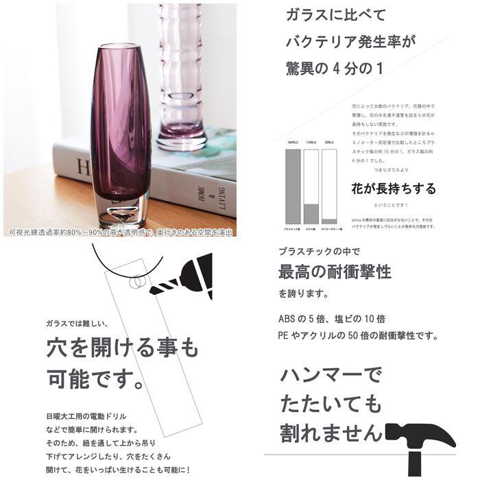 ☆ ブラック 花瓶 おしゃれ 通販 割れない 一輪挿し プラスチック ガラス 風 花びん ポリカーボネート花器 フラワーベース シリンダー 玄_画像7