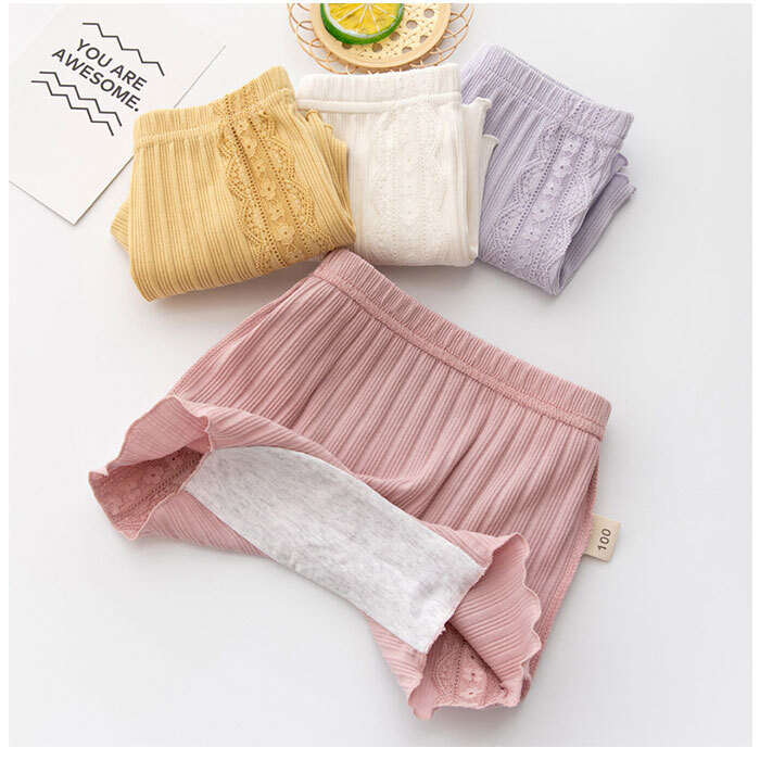 ☆ ホワイト ☆ 140cm ☆ オーバーパンツ lypans スパッツ キッズ 女の子 1分丈 オーバーパンツ 幼稚園 保育園 小学生 子ども 子供_画像7