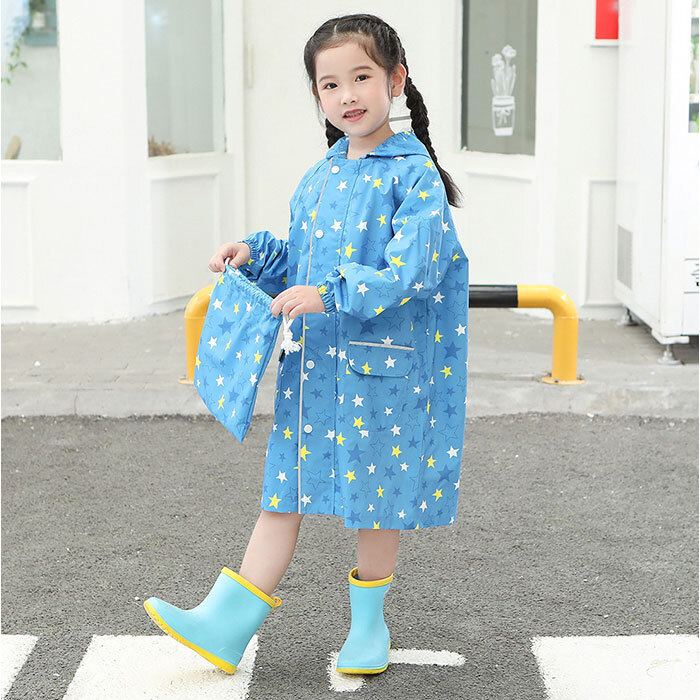 ☆ チェリー×アイボリー ☆ Lサイズ ☆ レインコート キッズ レインコート キッズ 子供用 かわいい 可愛い こども 子ども_画像6