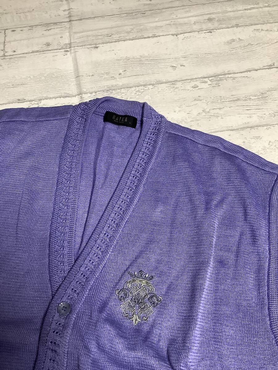 訳あり　新品未使用　定価25,000円の品　 M 春夏カットソー　ライカのニットベスト　濃いラベンダー系_画像5