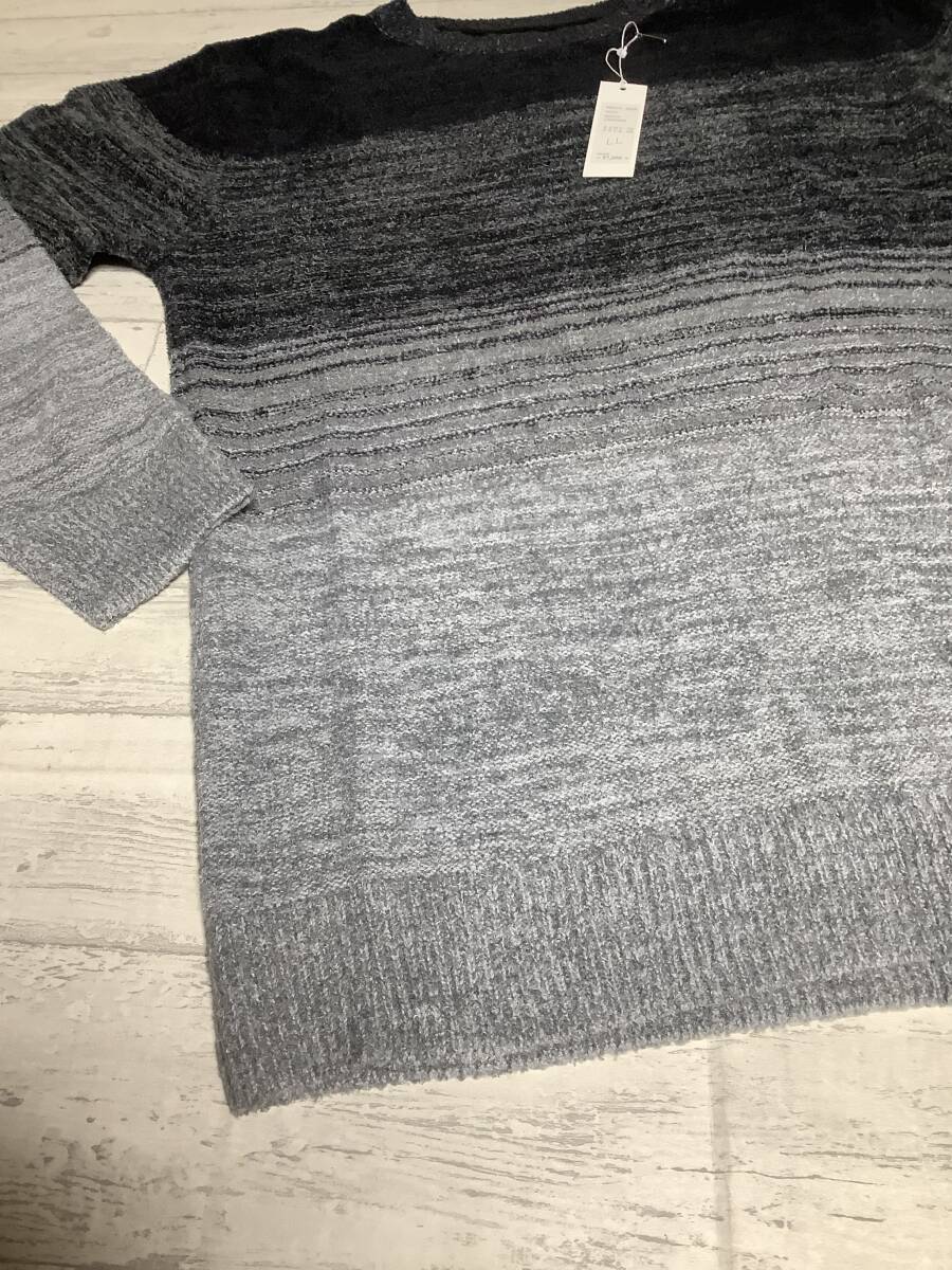RE★LLサイズ★新品未使用　ニットセーター★ 定価7,900円　モノトーングラデーション_画像6