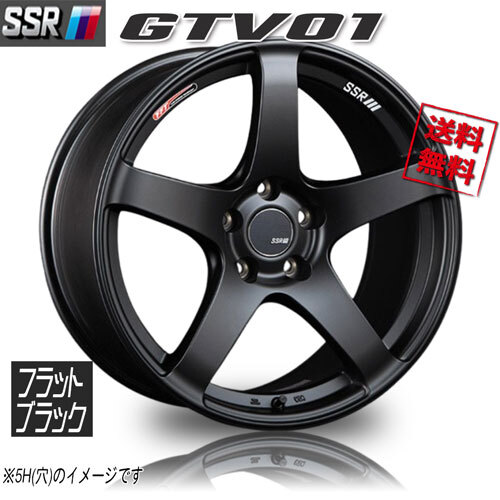 SSR GTV01 フラットブラック 17インチ 4H100 7J+42 4本 73 業販4本購入で送料無料_画像1