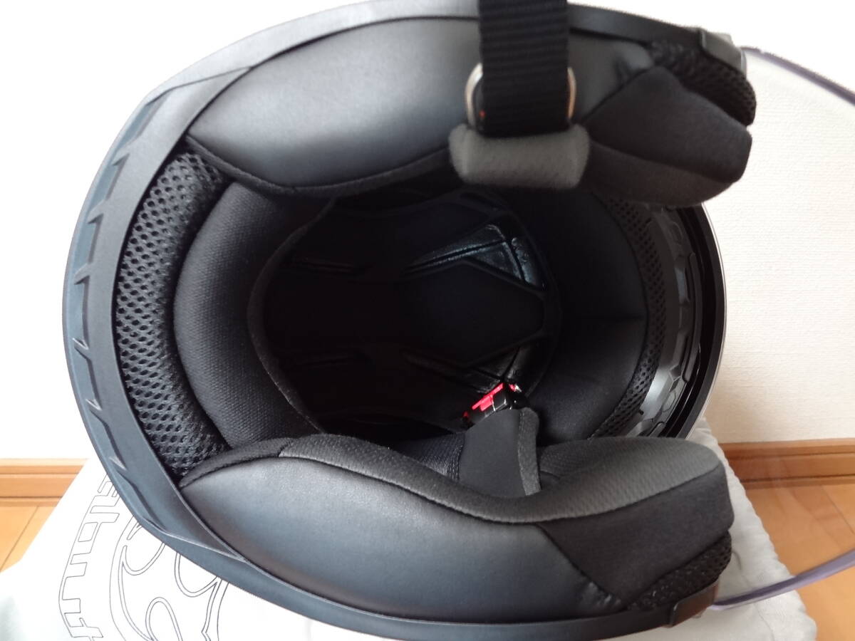 【美品】OGK　カブト EXCEED　エクシード　ジェットヘルメット　Sサイズ　パールホワイト　 Kabuto 　インナーサンシェード