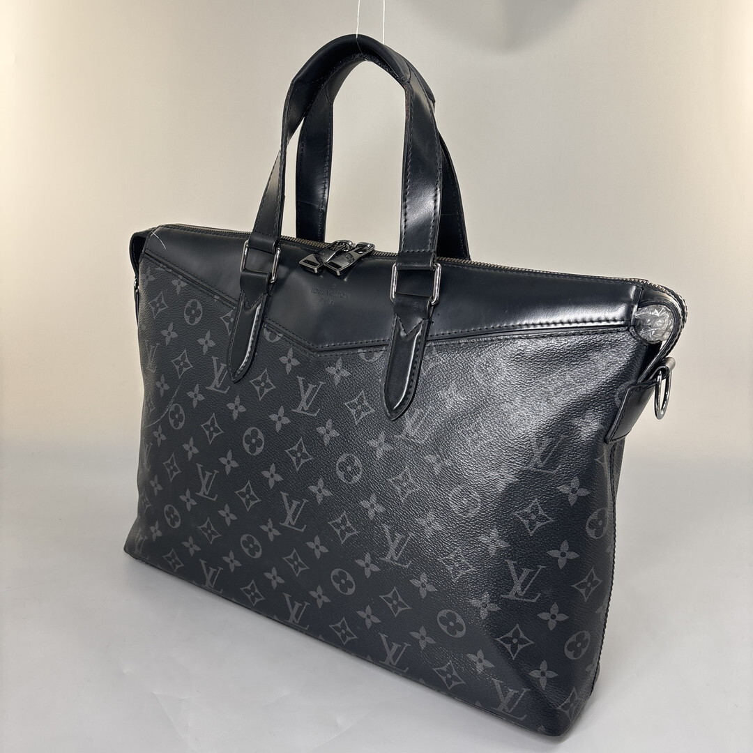 1円 極美品/IC Louis Vuitton ルイヴィトン エクスプローラー モノグラム エクリプス ビジネスバッグ ショルダーバッグ ブラック A4収