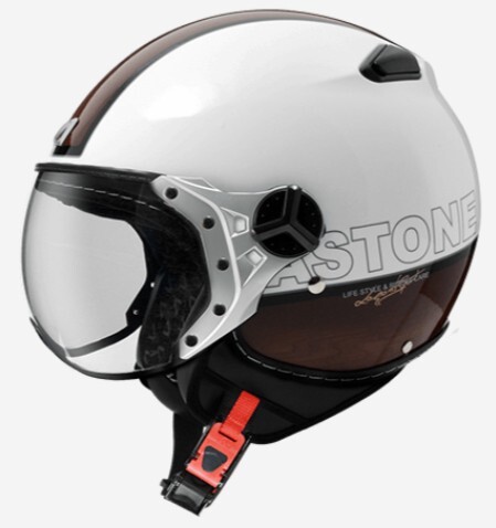 フランスのブランド ASTONE KSS ダブル・シールド パイロットヘルメット XL 白DD70黑_画像1