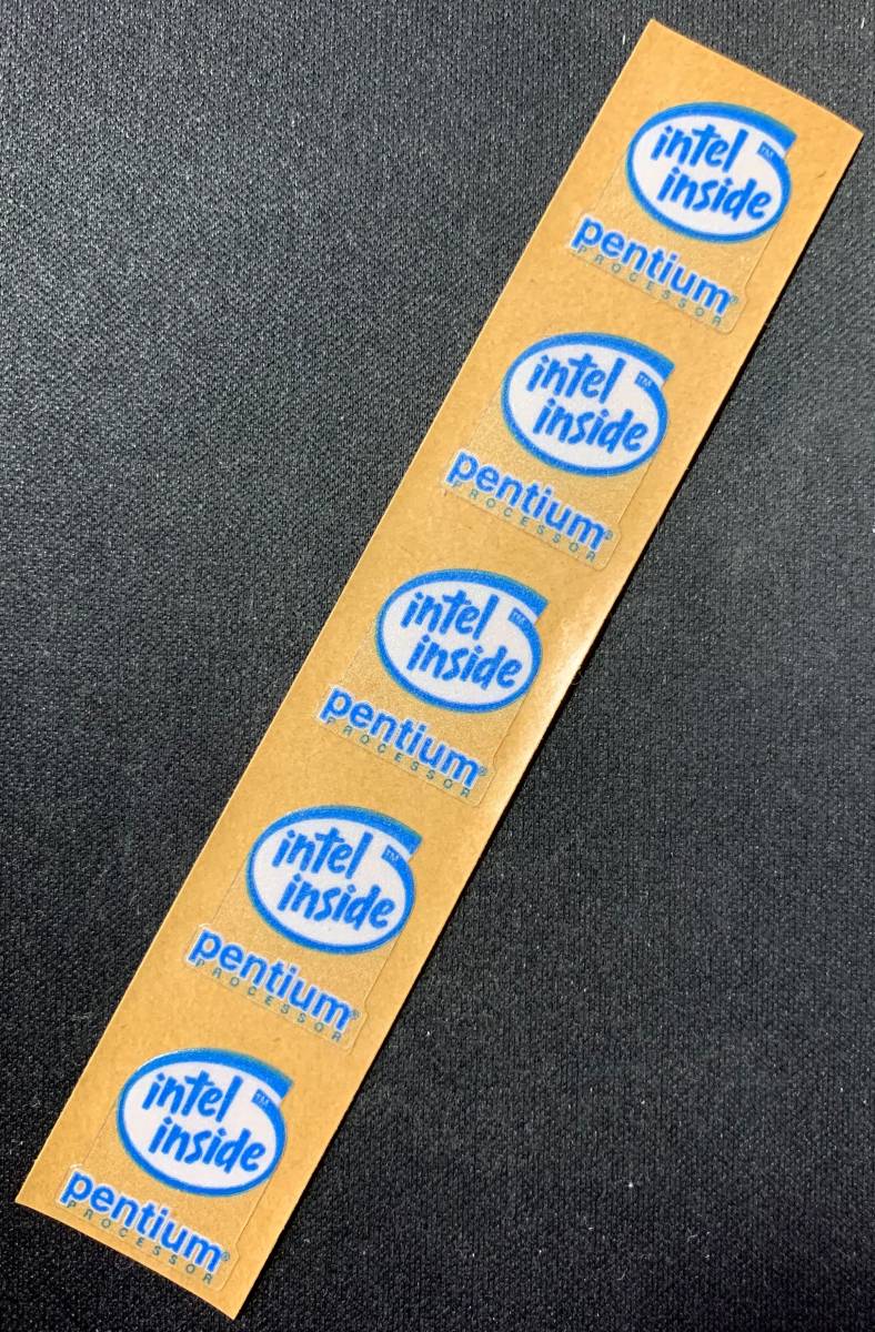 レア「Pentium intel inside」シール5枚セット_画像1