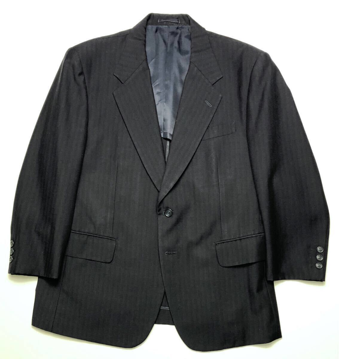 3ピーススーツ セットアップ 紺×ストライプ XSサイズ位 Big Vision_画像2