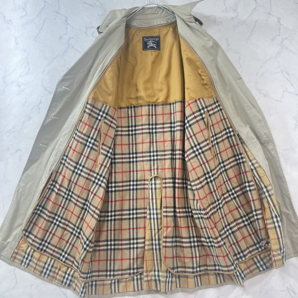 XL～3L バーバリーズ トレンチコート ベージュ ライナー 2way ノバチェック ロング 着丈118大きいサイズ ベージュ メンズ Burberry B1521_画像2