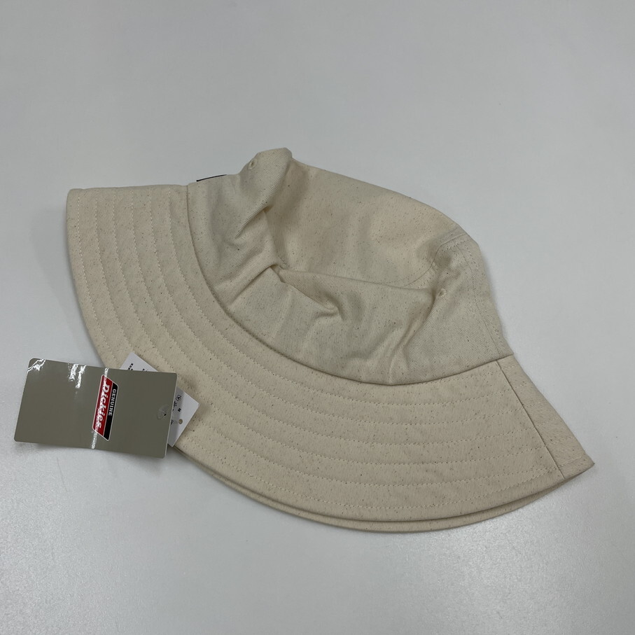 Dickies ベージュ バケットハット 帽子 タグ付き スポーツゴルフ アウトドアキャンプ バイク 釣り ホワイト刺繍 アクセサリー ディッキーズ_画像8