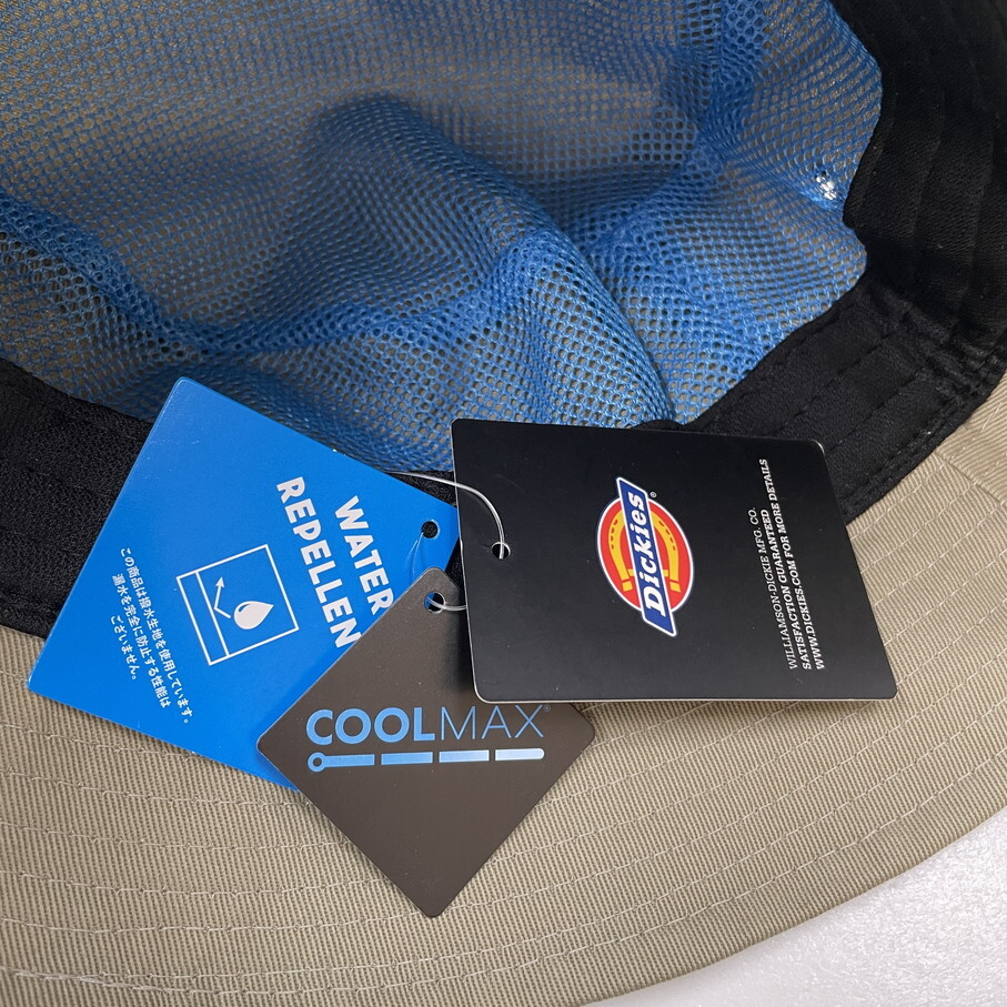 Dickies グリーン系×ブルー バケットハット 帽子 スポーツゴルフ アウトドアキャンプバイクオートバイミリタリー系 メッシュ ディッキーズ_画像5