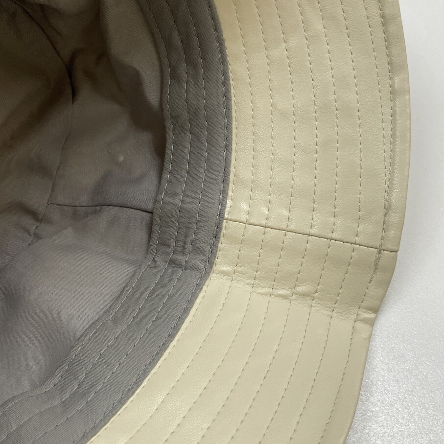 Dickies ベージュ バケットハット 帽子 フェイクレザー ブラックタグ スポーツゴルフ アウトドアキャンプ バイク 釣り 刺繍 ディッキーズ_画像10