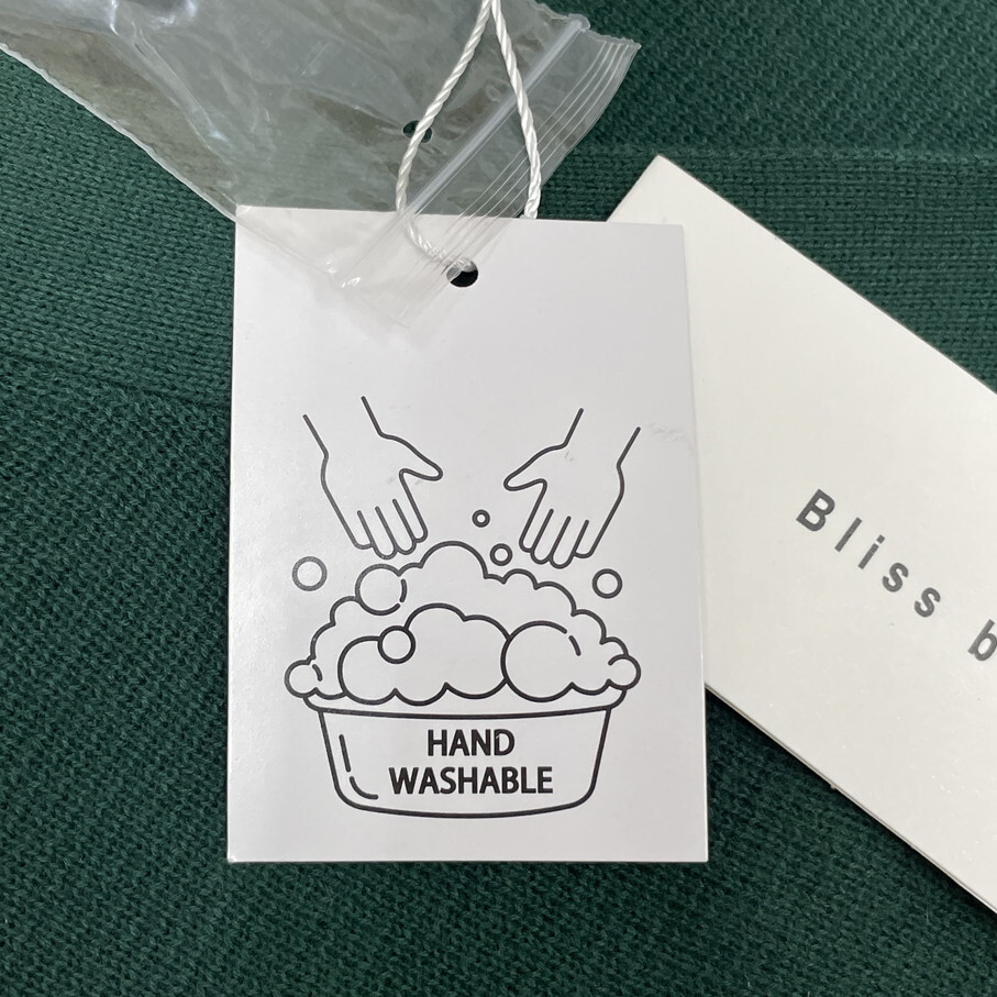 Bliss Bunch /F/ グリーン 長袖カーディガン ニット タグ付き トップス 生地 コットン スポーツ ゴルフ キャンプ アウトドア ブリスバンチ_画像4