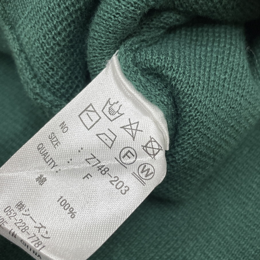 Bliss Bunch /F/ グリーン 長袖カーディガン ニット タグ付き トップス 生地 コットン スポーツ ゴルフ キャンプ アウトドア ブリスバンチ_画像8