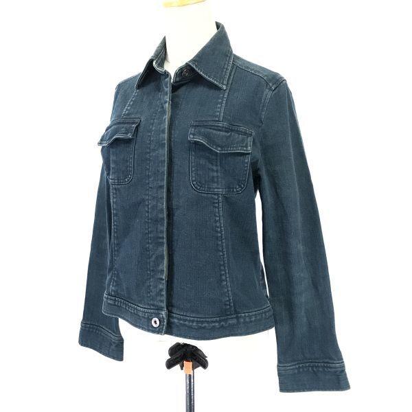 アーヴェヴェ/a.v.v /ミッシェルクラン★ブルーデニムジャケット/Gジャン【38/レディースM】比翼仕立て/Jackets◆BH387_画像2