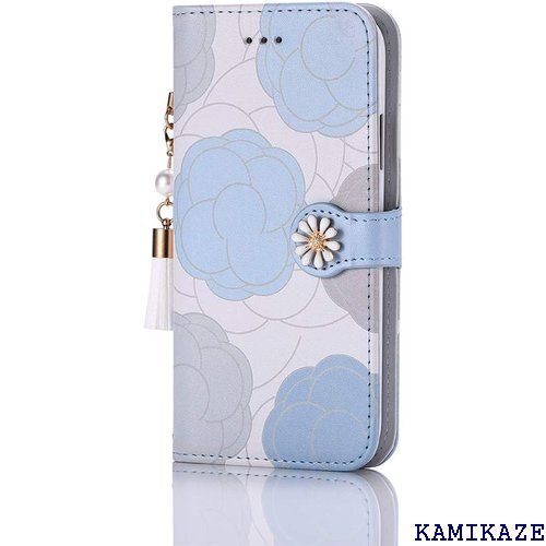 iPhone16 スマホケース 手帳型 可愛い 花柄 one16 ケース手帳型 女性 オリジナル ライトブルー 3026の画像1