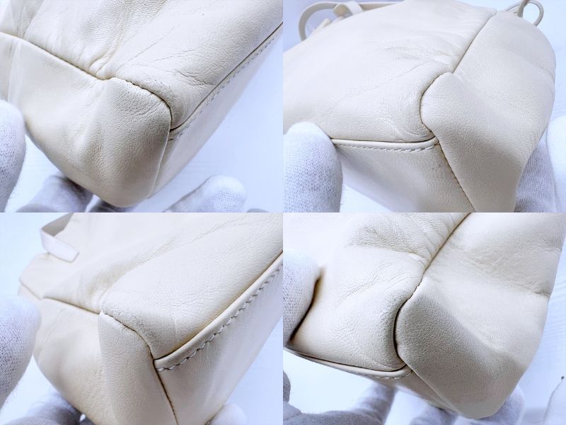 美品　LOEWE　ロエベ　アナグラム　ナッパ　巾着　トートバッグ　ショルダー　ベージュ　オールド_画像7