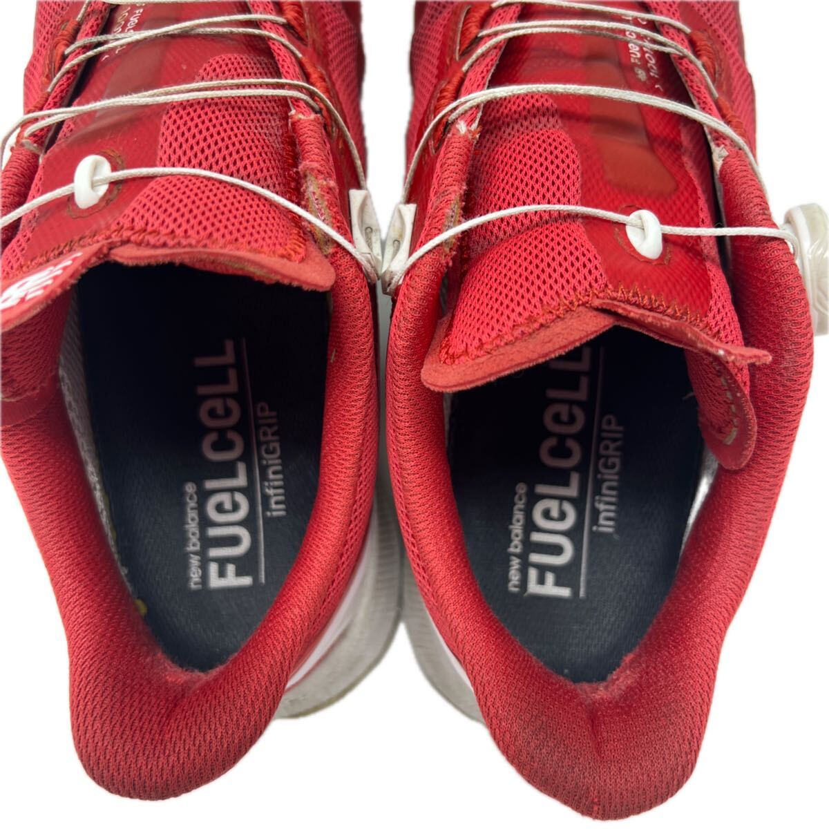 ☆彡1円スタート☆彡　new balance Golf Shoes Red ニューバランス MGS1001R スパイクレス ゴルフシューズ レッド　24.5ｃｍ　タグ、箱付_画像4