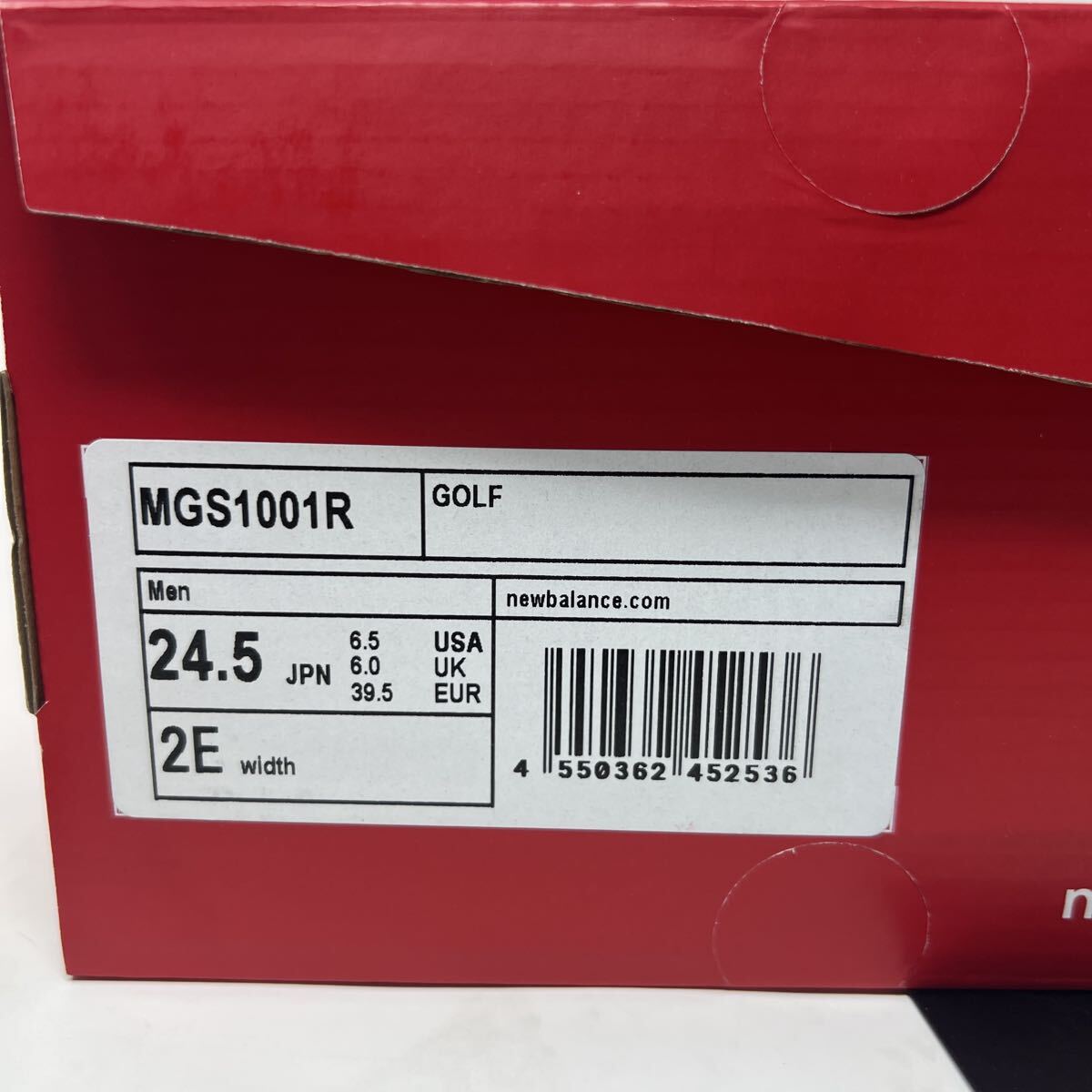 ☆彡1円スタート☆彡　new balance Golf Shoes Red ニューバランス MGS1001R スパイクレス ゴルフシューズ レッド　24.5ｃｍ　タグ、箱付_画像10