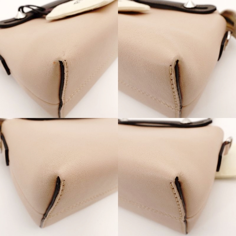 フェンディ FENDI バイザウェイ ミニ ハンドバッグ レザー ベージュ系 2way 7-8-422_画像6