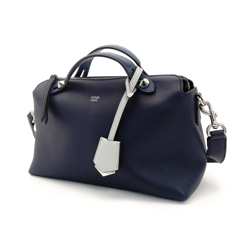 フェンディ FENDI バイザウェイ ミディアム ブルー系 ハンドバッグ ショルダーバッグ レザー 2way 7-9-482_画像3
