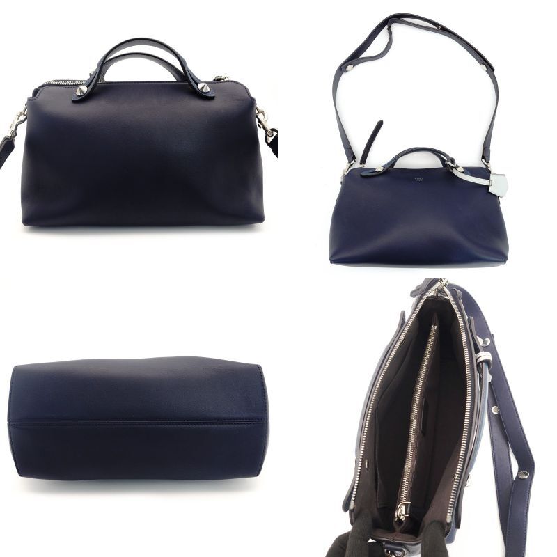 フェンディ FENDI バイザウェイ ミディアム ブルー系 ハンドバッグ ショルダーバッグ レザー 2way 7-9-482_画像5