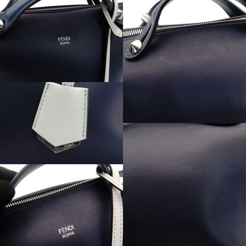 フェンディ FENDI バイザウェイ ミディアム ブルー系 ハンドバッグ ショルダーバッグ レザー 2way 7-9-482_画像6