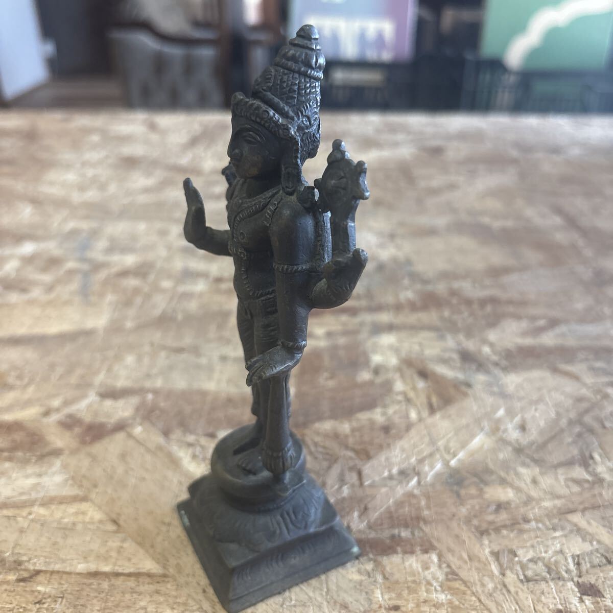 ○d115 置物 インテリア オブジェ 仏教美術 仏教 ヒンドゥー教 ヴィシュヌ? _画像2