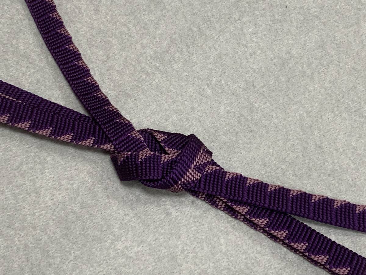 秋冬新作『五嶋組紐謹製』江戸組 おしゃれ帯締め・紬・小紋などによく合います。紫_画像8