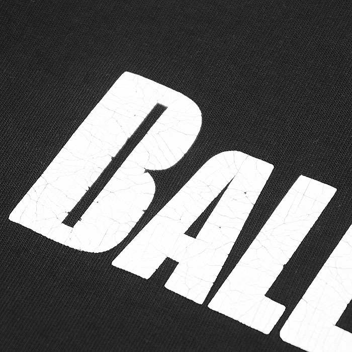 【極美品】BALENCIAGA バレンシアガ パーカー 2022年製 ロゴ プリント デストロイクラッシュ コットン100% タグ付 ユニセックス S 黒 葡製_画像3