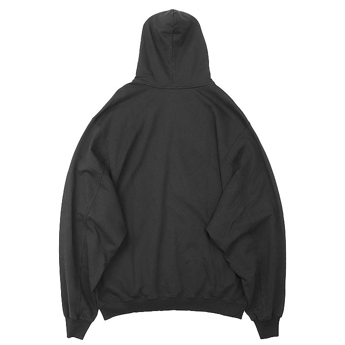 【極美品】BALENCIAGA バレンシアガ パーカー 2022年製 ロゴ プリント デストロイクラッシュ コットン100% タグ付 ユニセックス S 黒 葡製_画像6