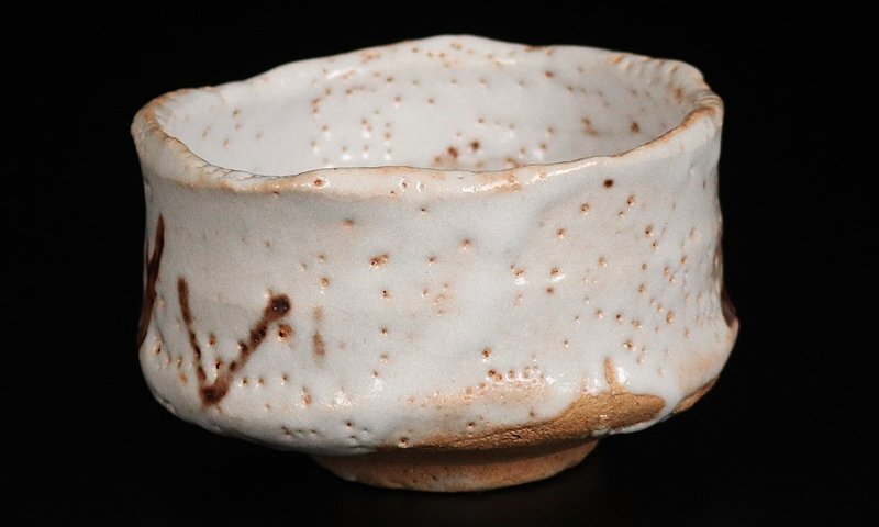 【加藤唐九郎】最上位作 志野茶碗 一無斎時代の名碗！ 共箱 保証 15842