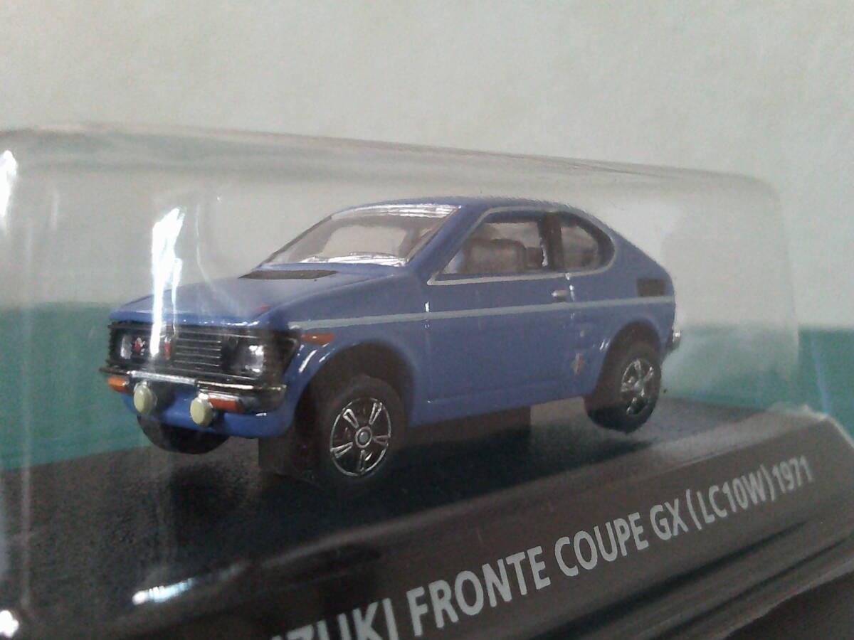 1/64 KONAMI 絶版名車コレクションVol.3 SUZUKI FRONTE COUPE GX LC10W 1971 コナミ スズキ フロンテクーペ 青 ダイキャスト制未展示