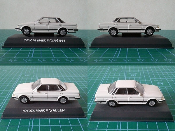 1/64 KONAMI Car of the 80’s EDITION RED TOYOTA MARKⅡ(X70) 1984 白 コナミ トヨタ マーク? GX71型 ダイキャスト制 未展示