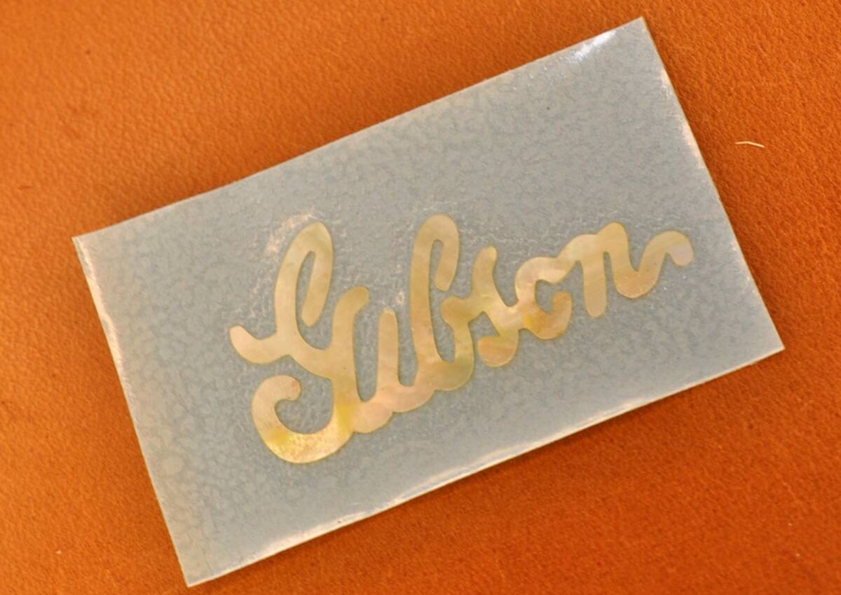 Gibson ネックヘッドロゴ ゴールドパールシェルシール オールドアコギタイプ_画像4