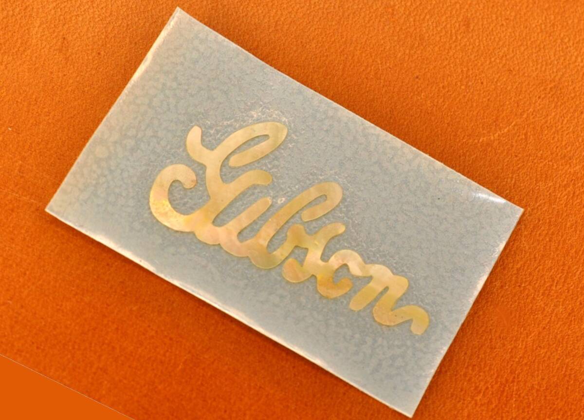 Gibson ネックヘッドロゴ ゴールドパールシェルシール オールドアコギタイプ_画像2