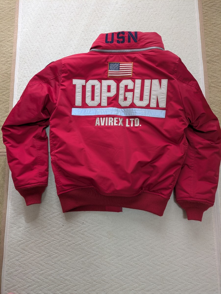 AVIREX フライトジャケット中古(赤) Lサイズ_画像2